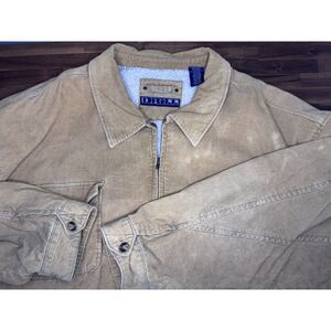 Men's Big and Tall Drill Corduroy Sherpa Lined Chore Coat Jacket, 6XL